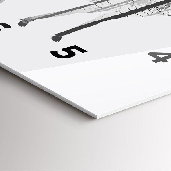 Square wall clock Silhouette of a deer Forest