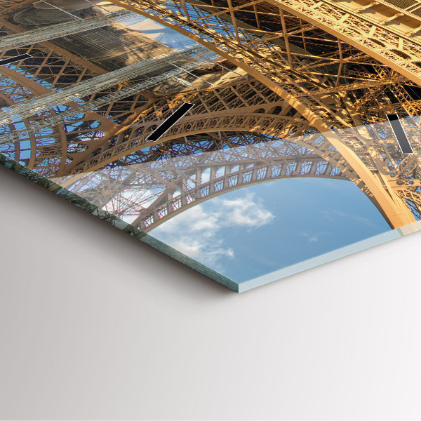 Square wall clock France Eiffel Tower