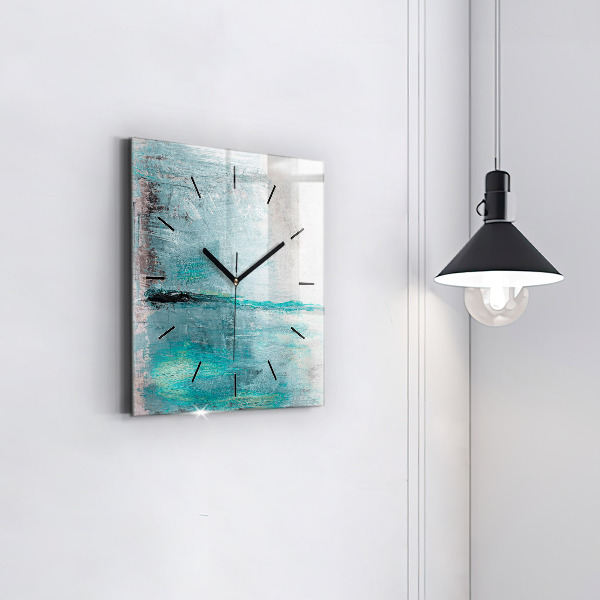 Square wall clock Oil texture abstract