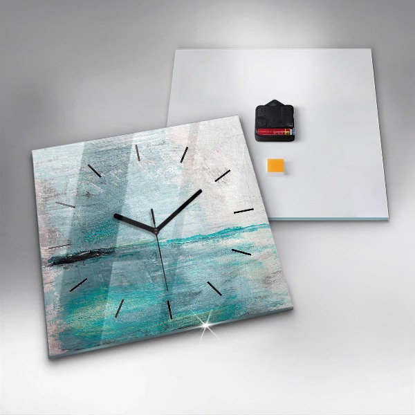 Square wall clock Oil texture abstract