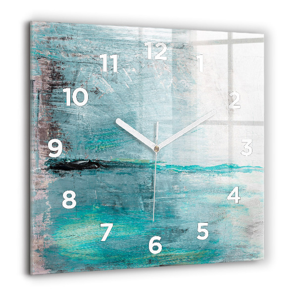 Square wall clock Oil texture abstract