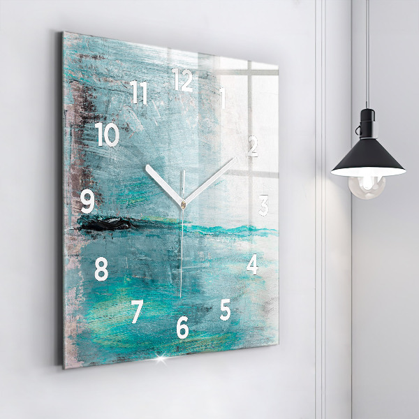 Square wall clock Oil texture abstract