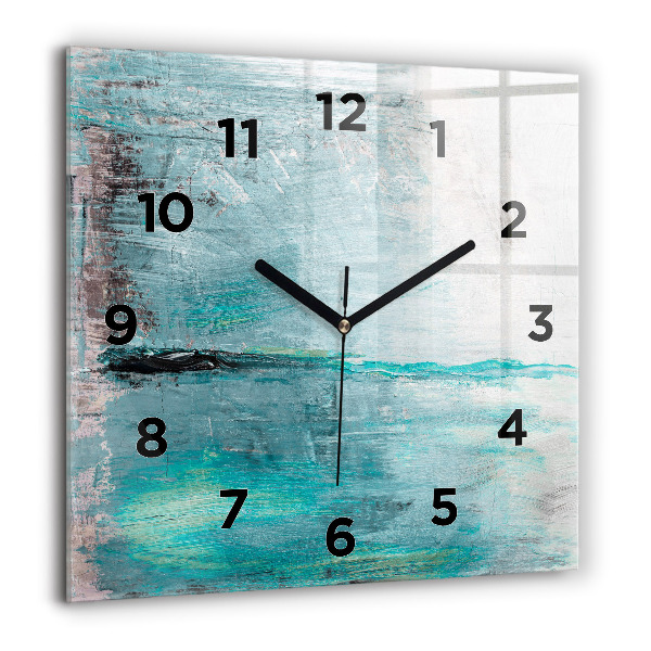 Square wall clock Oil texture abstract