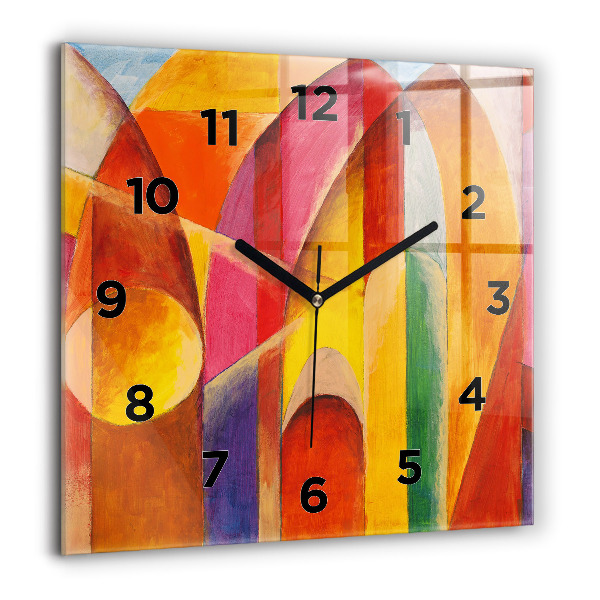 Square wall clock Art Decoration Abstraction