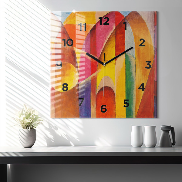 Square wall clock Art Decoration Abstraction