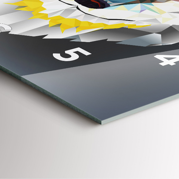 Square wall clock Wolf head