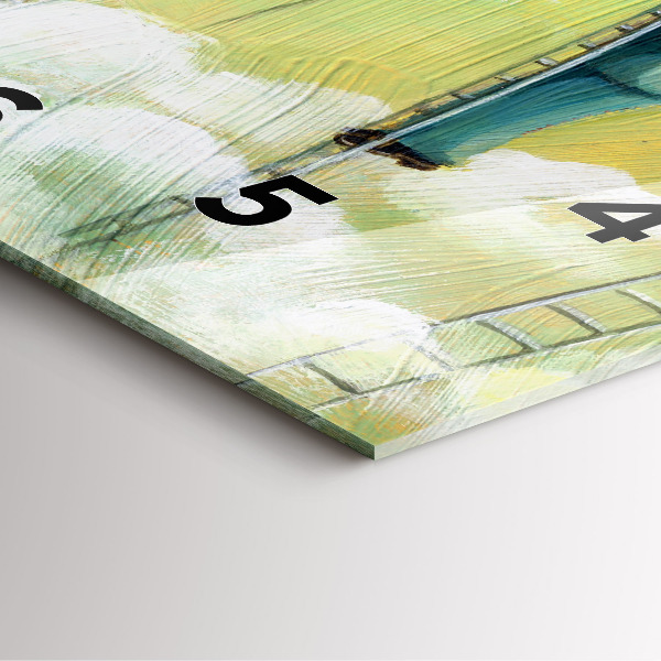 Square wall clock People on the ladder