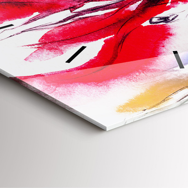 Square wall clock Women in colorful dresses