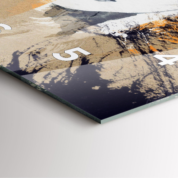 Square wall clock Portrait of a woman abstract