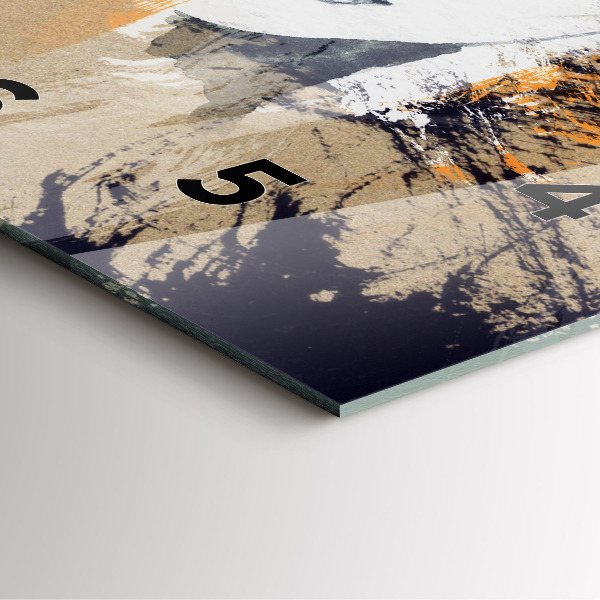 Square wall clock Portrait of a woman abstract