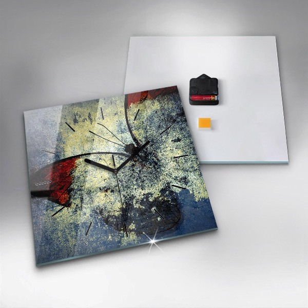 Square wall clock Butterfly vintage style