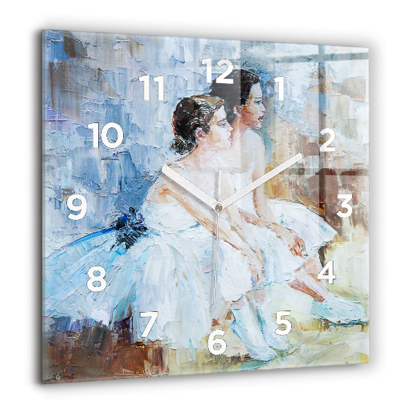 Square wall clock Young ballerinas