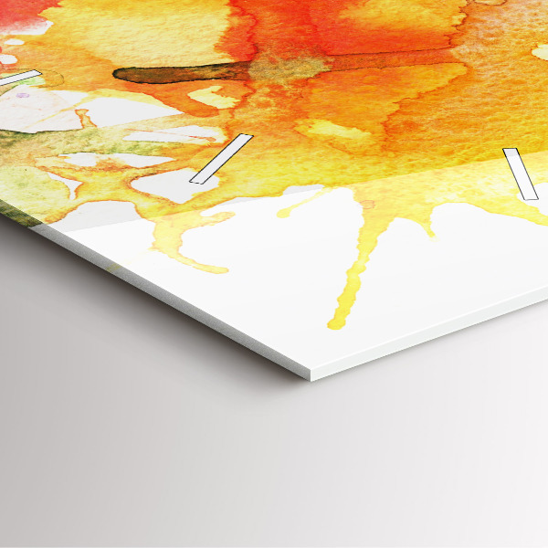 Square wall clock Colorful portrait of a woman