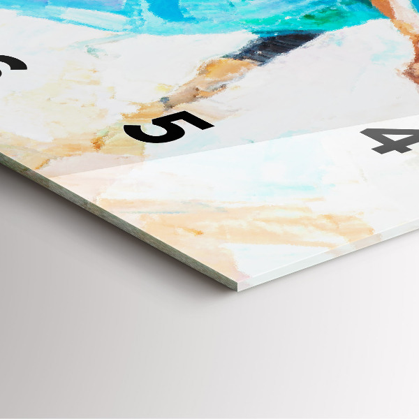 Square wall clock Preparing the ballerina