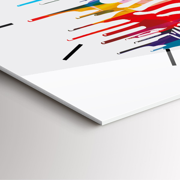 Square wall clock Colorful zebra