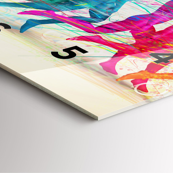 Square wall clock Colorful people