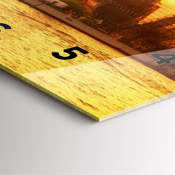 Square wall clock Wat arun bangkok thailand