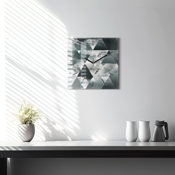 Square wall clock Abstract sea waves