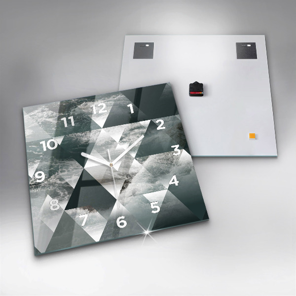 Square wall clock Abstract sea waves