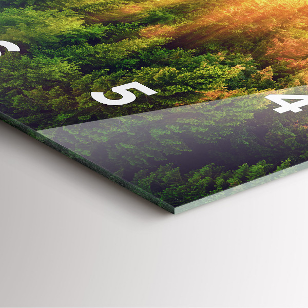 Square wall clock Sunset over the hills