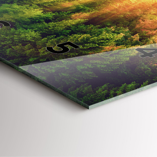 Square wall clock Sunset over the hills