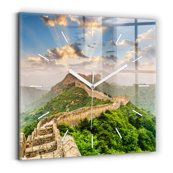 Square wall clock The Great Wall of China