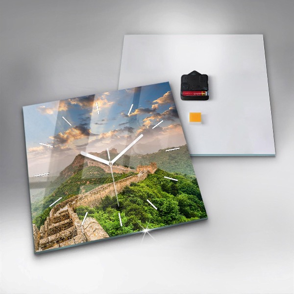 Square wall clock The Great Wall of China