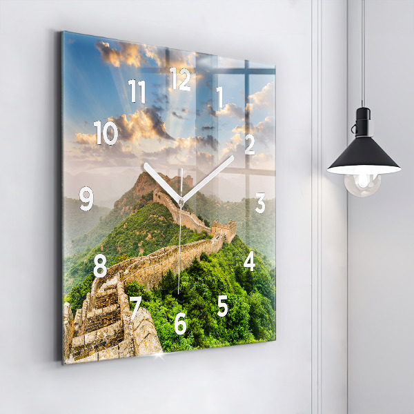 Square wall clock The Great Wall of China