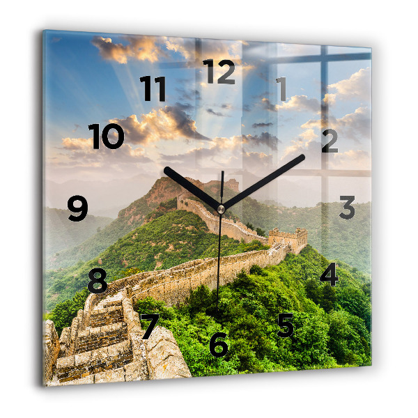 Square wall clock The Great Wall of China