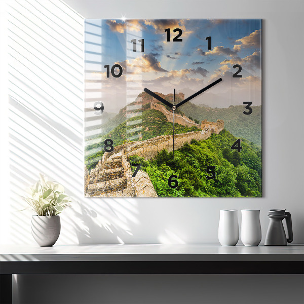 Square wall clock The Great Wall of China