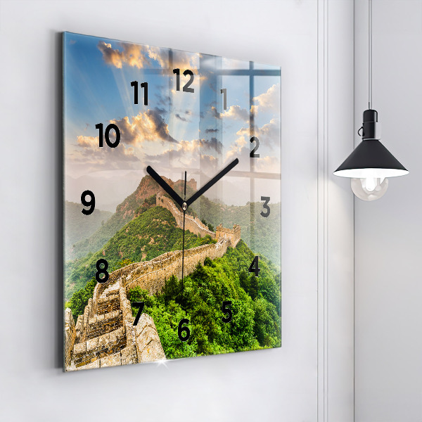 Square wall clock The Great Wall of China