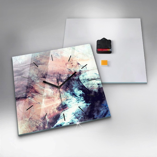 Square wall clock Abstract painting