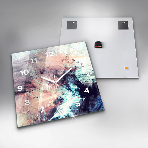 Square wall clock Abstract painting