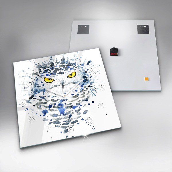 Square wall clock Owl look