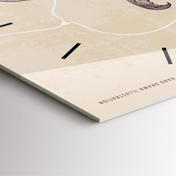 Square wall clock Man with a pipe