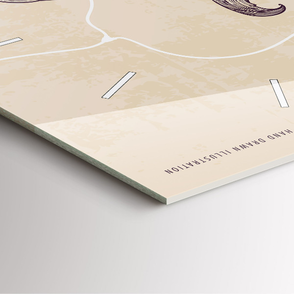 Square wall clock Man with a pipe