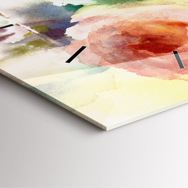 Square wall clock Roses in a Vase Watercolor