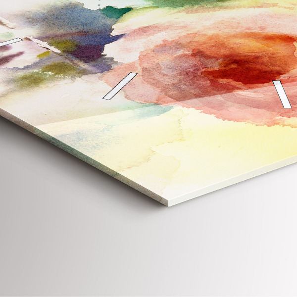 Square wall clock Roses in a Vase Watercolor