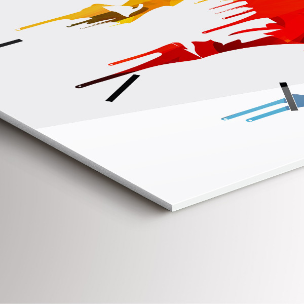 Square wall clock Colorful painted elephant