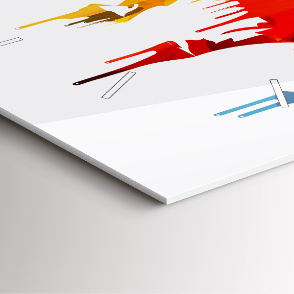 Square wall clock Colorful painted elephant