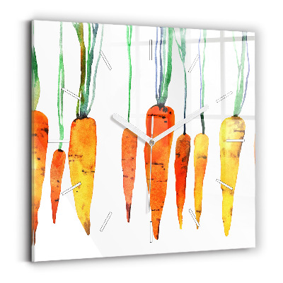 Square wall clock Carrot illustration