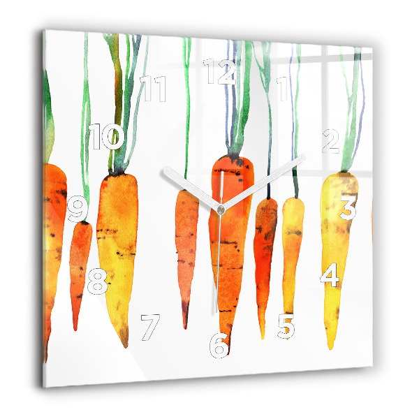 Square wall clock Carrot illustration