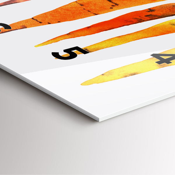 Square wall clock Carrot illustration