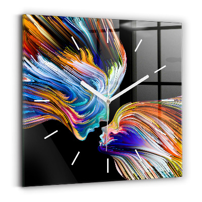 Square wall clock Emotional art