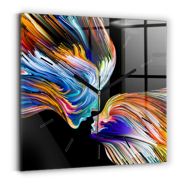 Square wall clock Emotional art