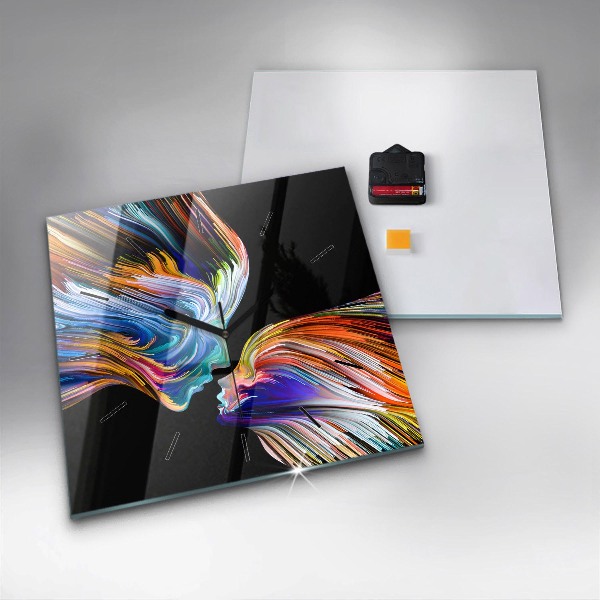 Square wall clock Emotional art