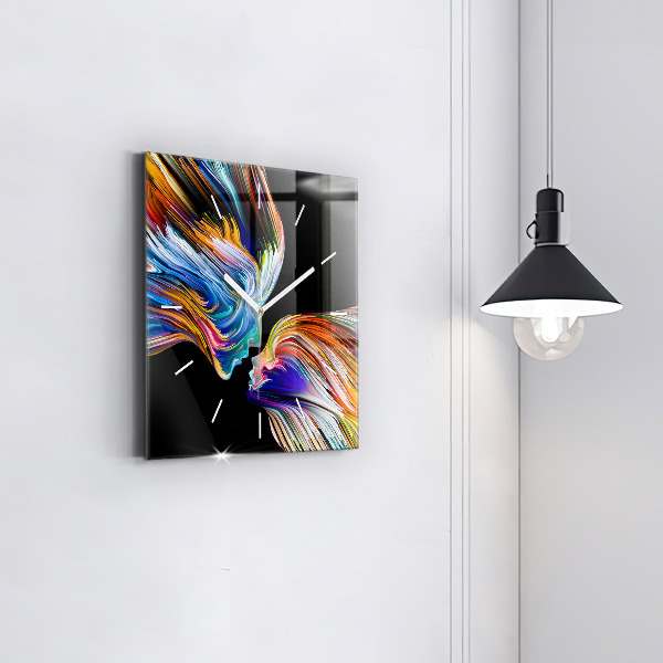 Square wall clock Emotional art