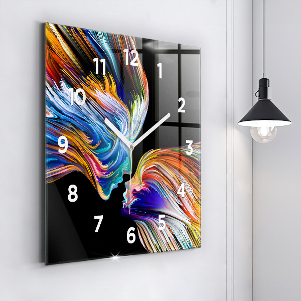 Square wall clock Emotional art
