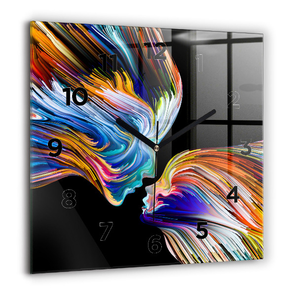 Square wall clock Emotional art
