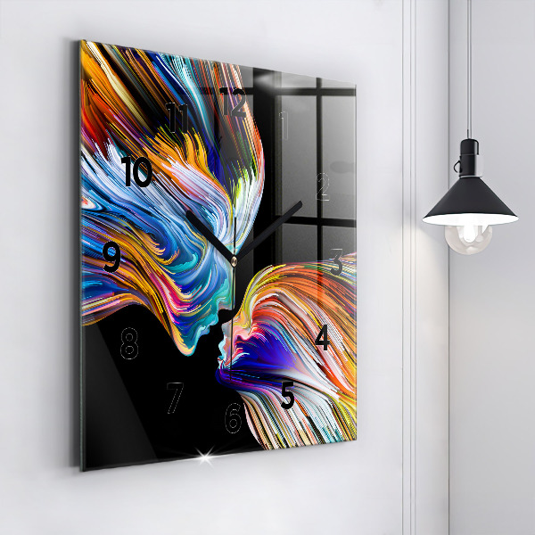 Square wall clock Emotional art